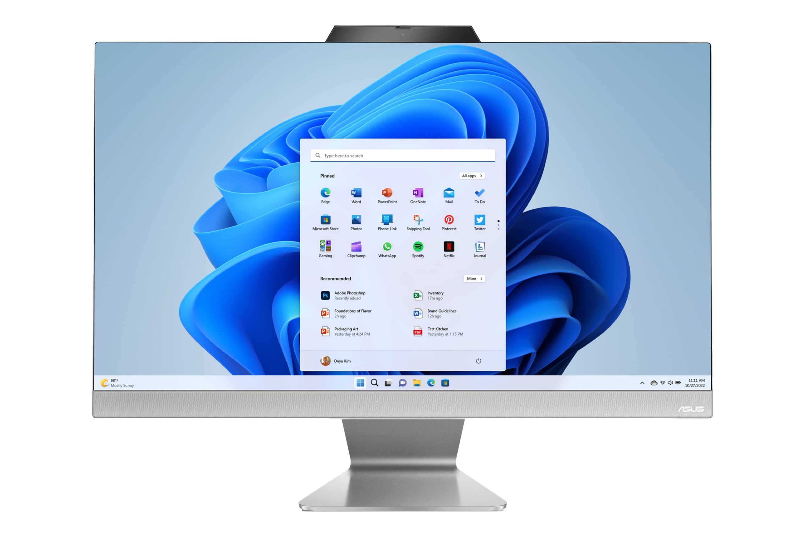 آل این وان A3402WV ایسوس - Core i7-1355U Iris Xe 8GB 512GB کامپیوتر All in one ایسوس 24 اینچ مدل A3402WV i7 1355U 8GB 512SSD - Image 1